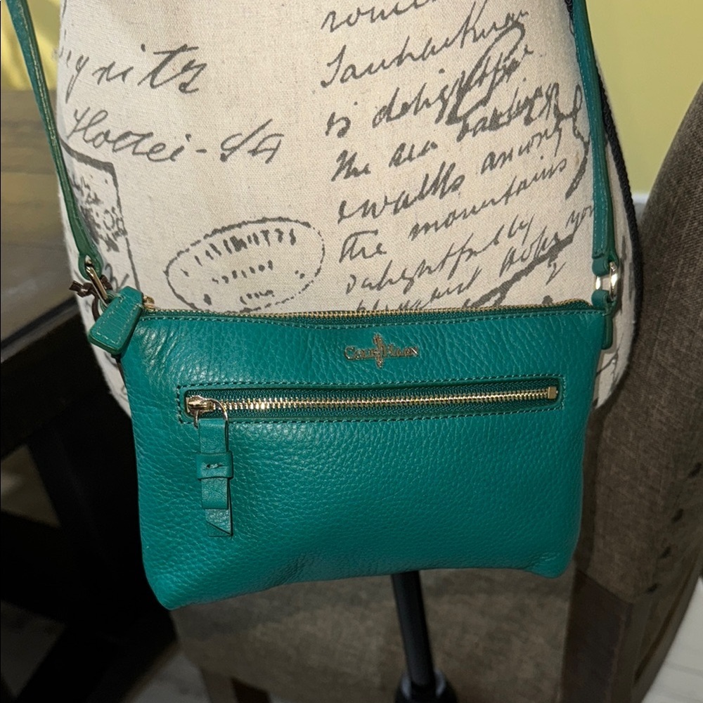 Green Leather Cole Haan Crossbody Bag